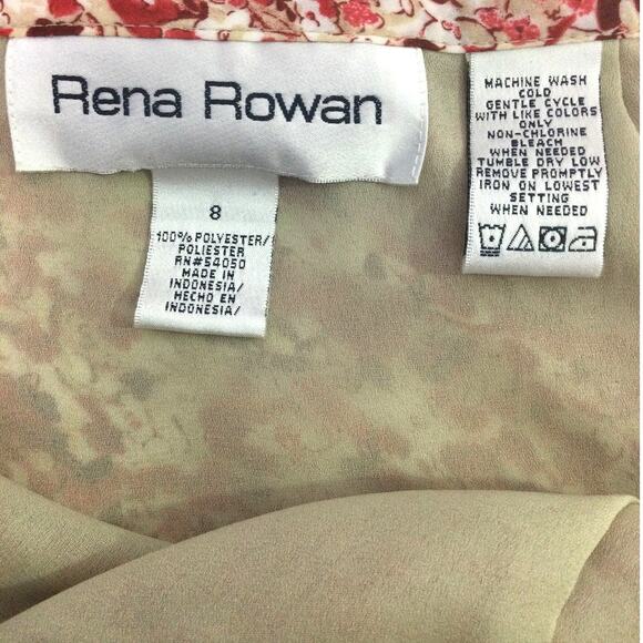 Rena Rowan Women's Red Floral Short Sleeve Feminine Maxi Skirt 3 Piece Set 8